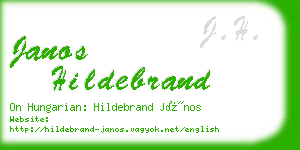 janos hildebrand business card